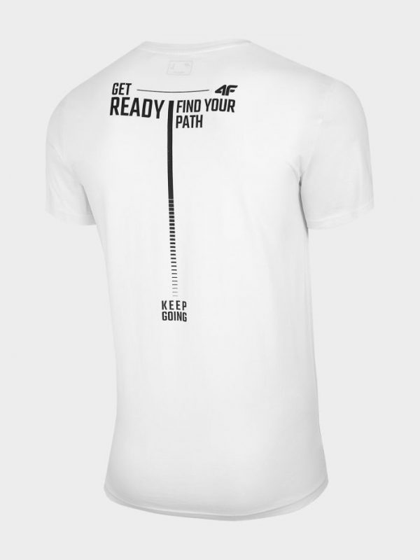 t-shirt męski 4f tsm021 biały tył