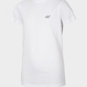 t-shirt chłopięcy 4f hjl20-jtsm023 biały przód